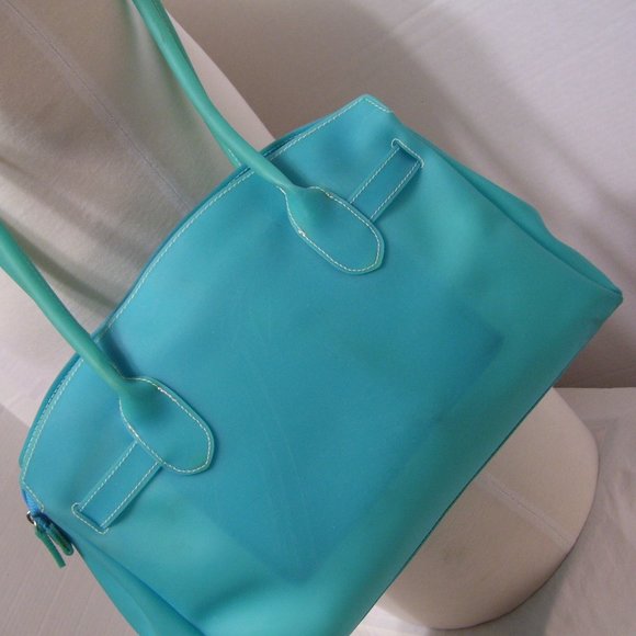 Fashion Jelly Like Handbag Turquoise blue - Picture 3 of 4